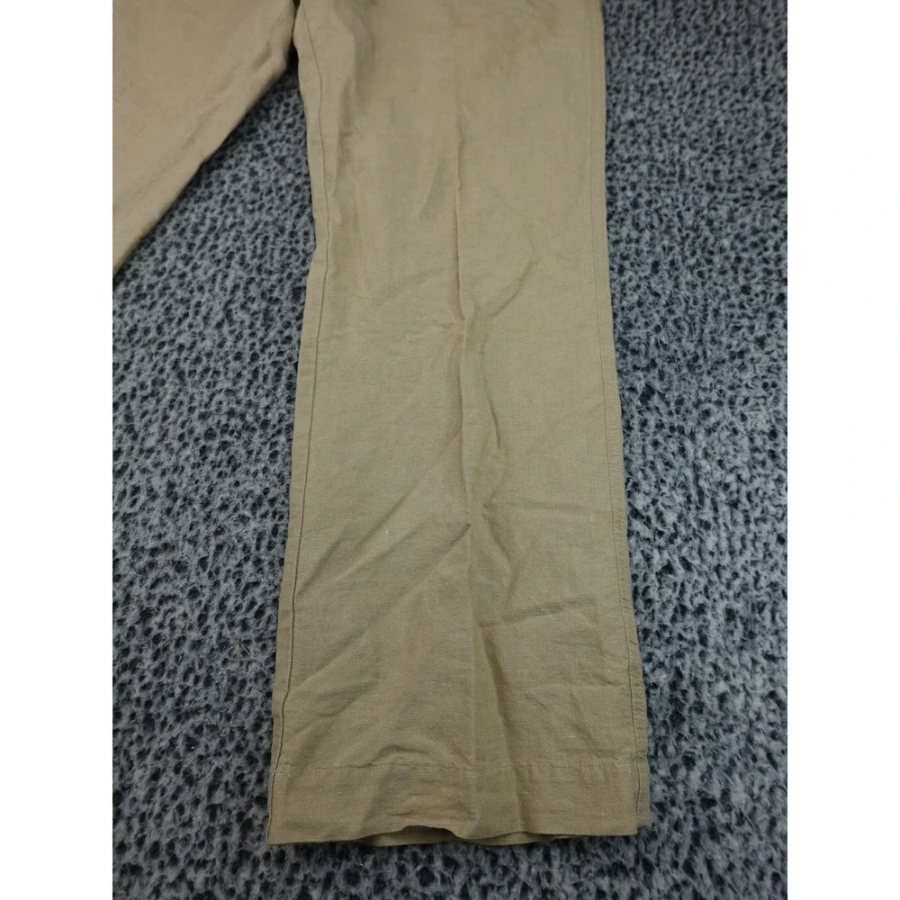 Banana Republic Pants Mens 36x32 Tan Relaxed Fit Linen Cotton Chino